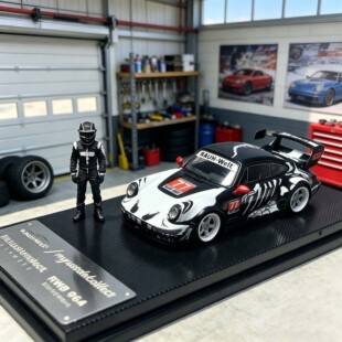MC 1/64 RWB964 High Wing Diecast Model 高翼白色骨龙 汽车模型