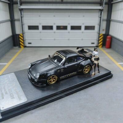 现货 MC 1:64 保时捷RWB930 高翼Type wing 带人偶 合金汽车模型
