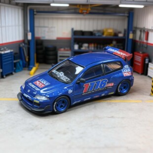 EG6 本田思域 1116 CIVIC Garage 车模 Wheel&Tire Auto
