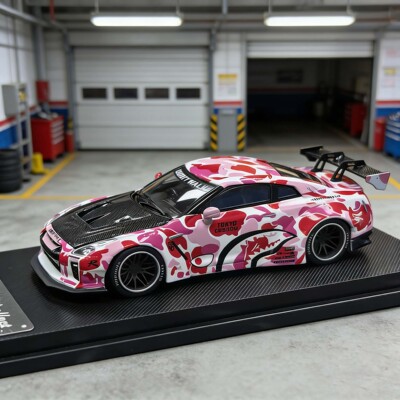 现货 MC 1:64 日产尼桑GTR R35 宽体LB 3.0 合金汽车模型