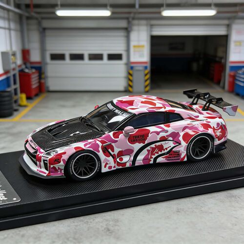 现货 MC 1:64 日产尼桑GTR R35 宽体LB 3.0 合金汽车模型