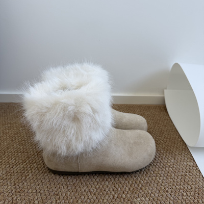 甜美可爱花边蝴蝶结内增高棉鞋