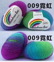 Rainbow thread segment dyed wool thread, wool gradient fine thread, skin-friendly crochet scarf thread, Irish shawl thread, hat thread thumbnail 7