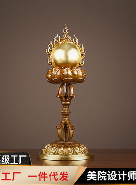 铜欣祥黄铜摩尼宝家居玄关客厅办公室桌面装饰品摆件