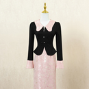 新中式 长裙复古拼接设计感高端礼服裙子 国风改良旗袍连衣裙女秋季