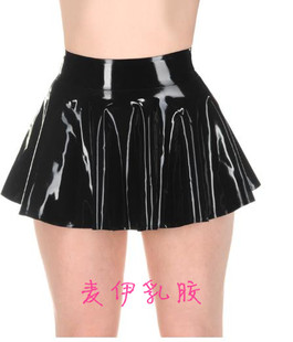 女 latex 乳胶太阳裙 kig打底短裙 skirt 乳胶短裙 乳胶衣