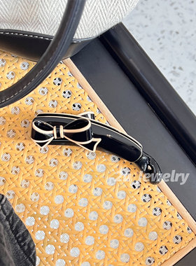 韩国ins新款小香风蝴蝶结扭扭夹醋酸少女束发温柔马尾香蕉夹发饰