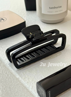 韩国ins新款玳瑁抓夹加厚镂空长方形盘发鲨鱼夹人鱼姬醋酸发饰女