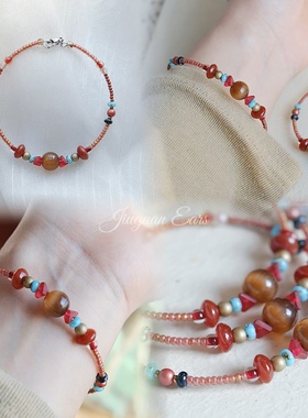 佛窟掠影｜酒馆原创自制敦煌配色手串复古手饰送人平价礼物