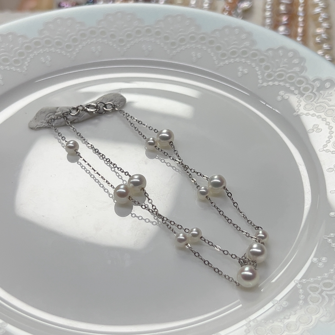 近正圆几乎无暇手链925