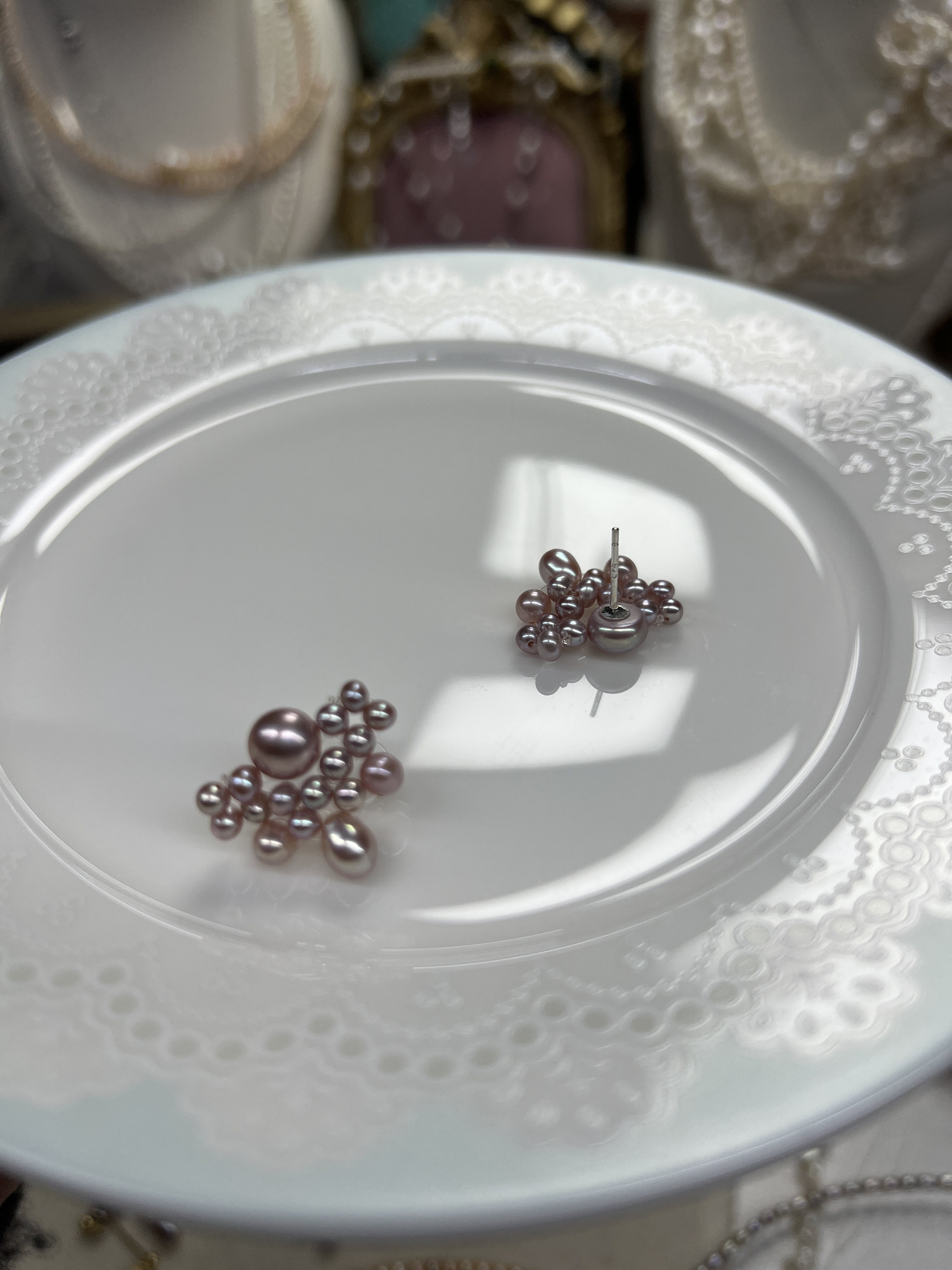 极光炫彩珍珠耳钉925银针耳钉仙紫耳钉宫廷复古风耳钉气质梦幻紫,珠宝/钻石/翡翠,耳饰,淘宝优惠券,粉丝福利购,淘宝优惠卷