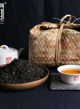 湖南安化白沙溪黑茶2015生产隔年料一级天尖茶叶竹篓包1公斤散茶