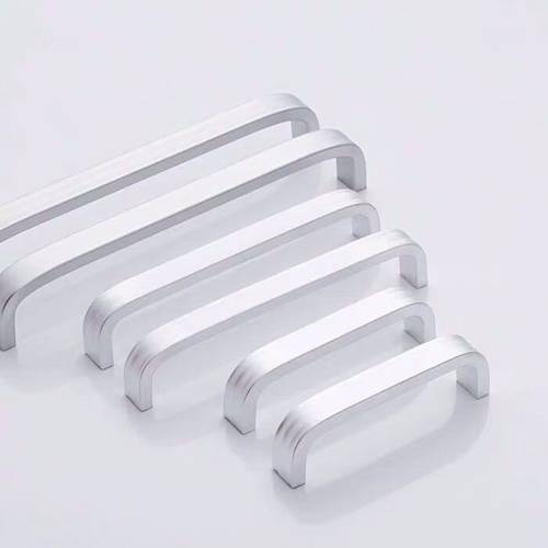 现代简约风实心抽屉银色家具拉手