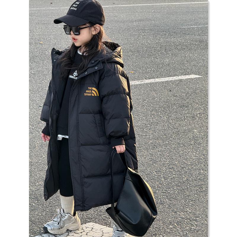 白鸭绒羽绒服儿童连帽休闲