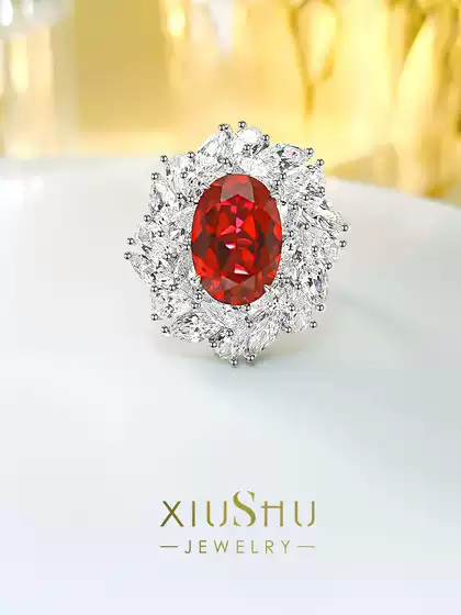 Luxurious Finely Crafted Pigeon Blood Ruby 925 Sterling Silver Flower Ring with Elegant and Versatile Design