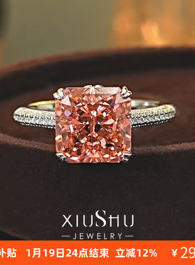 新款公主方钻925纯银戒指