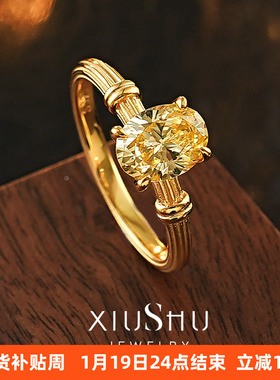 轻奢鸽子蛋罗马柱925银戒指