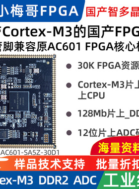 小梅哥国产智多晶SoC FPGA核心板Cortex-M3 DDR2 ADC AC601