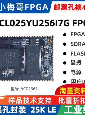 小梅哥10CL025 Cyclone10LP FPGA核心板altera开发板邮票孔工业级