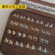 马上发财美甲合金饰品2026新年金银色小马年立体指甲钻装 饰品Z106