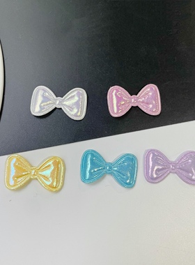 珠光色糖果色蝴蝶结贴片 娃衣发饰宠物发夹diy辅料材料