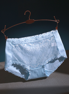 4条装棉蕾丝内裤女棉质面料中腰性感网纱舒适包臀性感女式三角裤