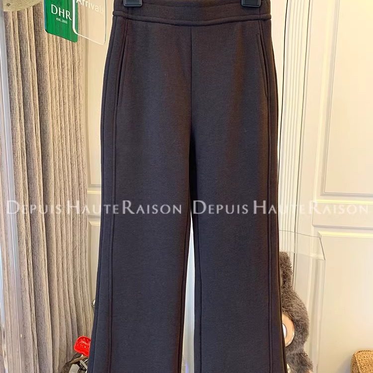 DHR 超模懒人裤羊毛3D立体剪裁咖色微喇叭加绒拖地长裤子女大码冬,女装/女士精品,休闲裤,淘宝优惠券,粉丝福利购,淘宝优惠卷