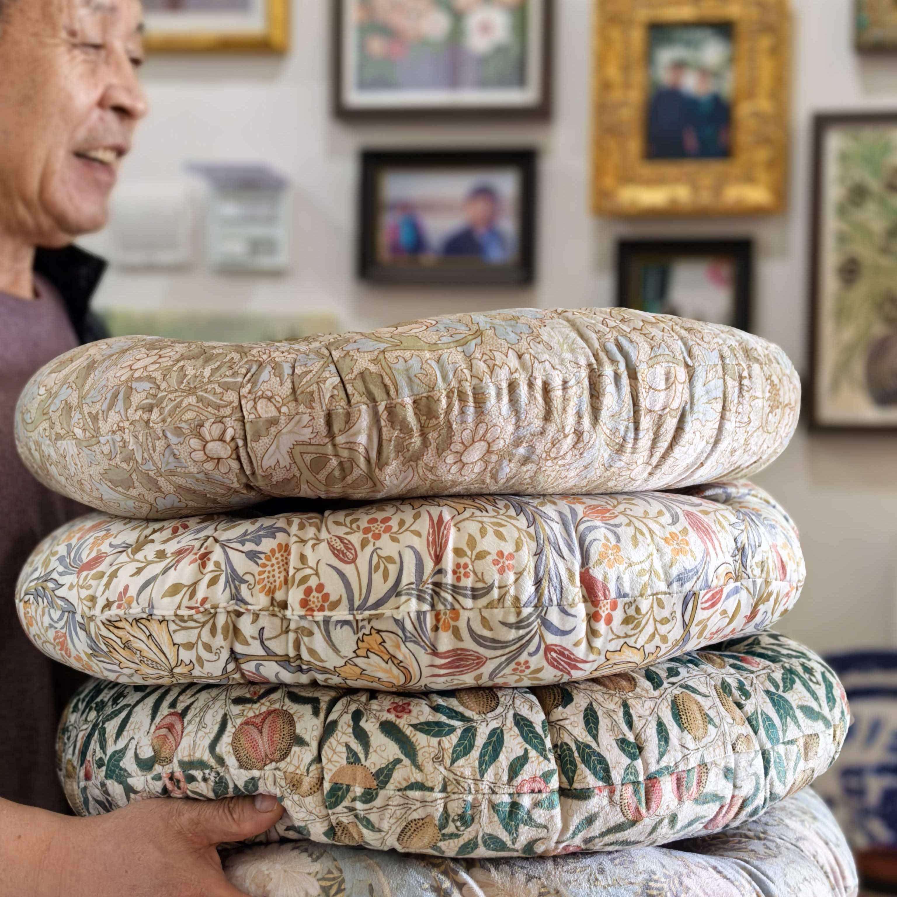 茜茜李欧式古典椅子垫美式乡村椅垫蒲团坐垫飘窗垫榻榻米垫子米拉