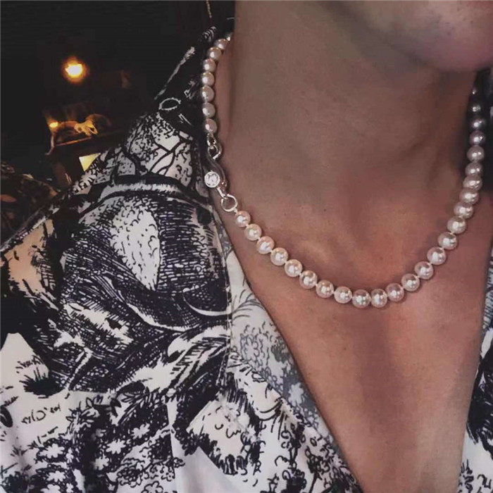 Lotus Hill grace Retro Aesthetic Firmness and flexibility natural Pearl Choker Necklace 925 Sterling Silver Necklace Silver Bucklein the Accessories/Fashion Jewelry, Necklace  category - from Buy2taobao.com to provide professional Taobao agent buy service