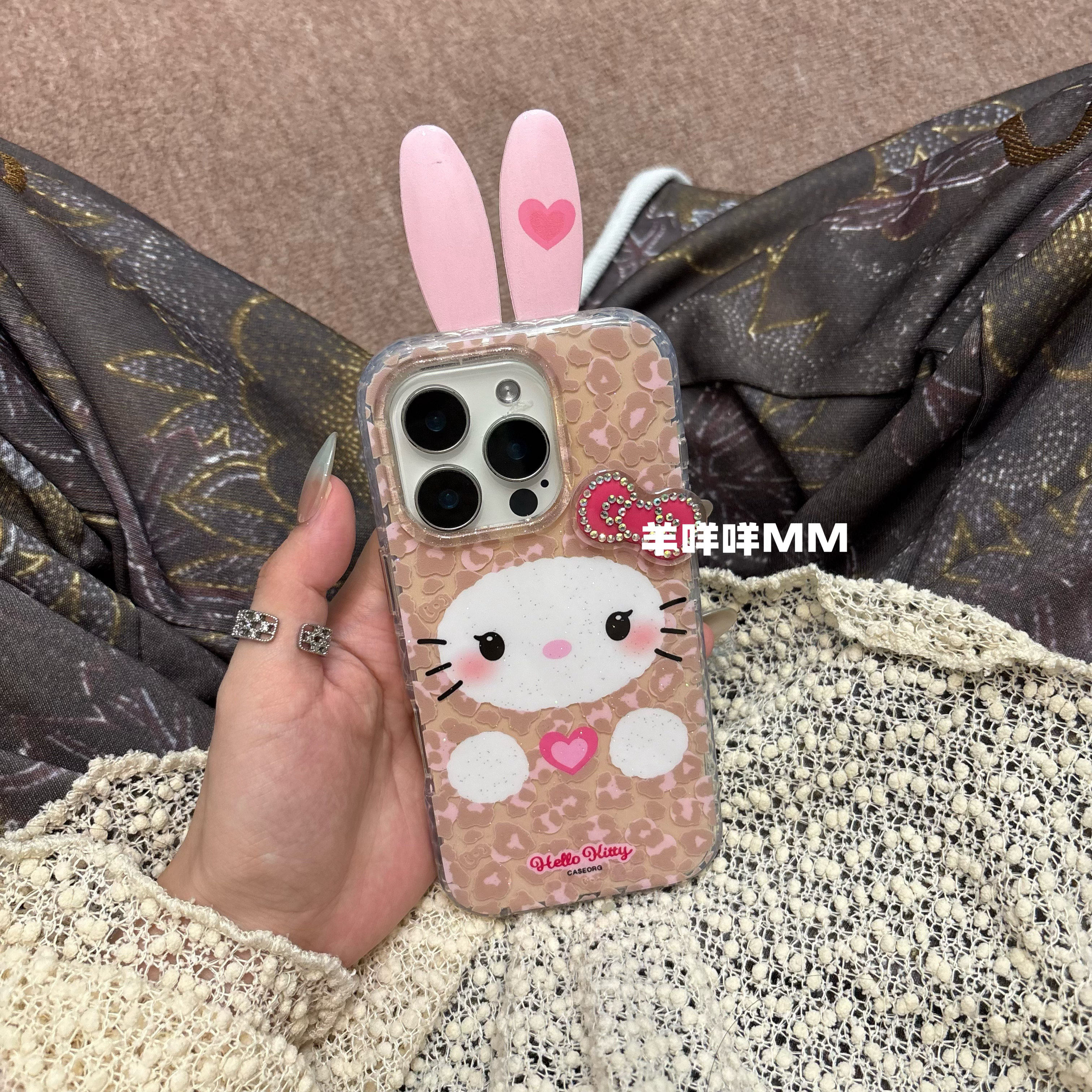 羊咩咩MM创意卡通猫耳朵韩系kitty适用苹果16ProMax手机壳美乐蒂可爱iPhone15透明少女心13软14Pro保护套,3C数码配件,手机保护套/壳,淘宝优惠券,粉丝福利购,淘宝优惠卷