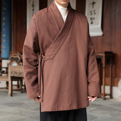 2026秋冬新款中国风复古交领右衽斜门襟系绳汉服外套1958-P105