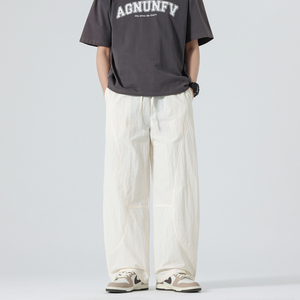 26春夏新款复古新中式直筒哈伦裤男士大码伞兵裤 B378-K50-P50，男装休闲裤，电商B378（原B341）