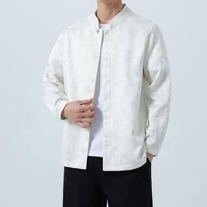 2025风男装唐装上衣宽松大码复古中式立领提花衬衫1922-P65图片