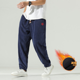 秋冬加绒灯芯绒直筒哈伦裤风刺绣束脚休闲裤有大码K07-P75，男装卫衣，电商B378（原B341）