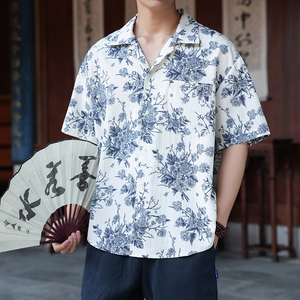 夏威夷海滩风短袖衬衫 现货 1926-P55图片