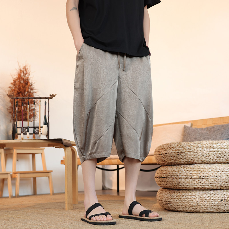 风男装裤子哈伦裤低裆跨裤阔腿吊裆裤夏季加肥加大码K35-P55,男装休闲裤,电商B378（原B341）