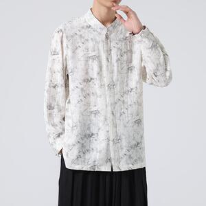 复古绸缎高级感长袖衬衣风垂感大码宽松衬衫 B341-1901-P65图片