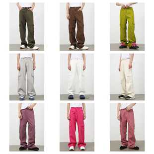 日系复古九色工装 子直筒休闲长裤 裤 港风百搭潮牌纯棉裤 男款 PIFU