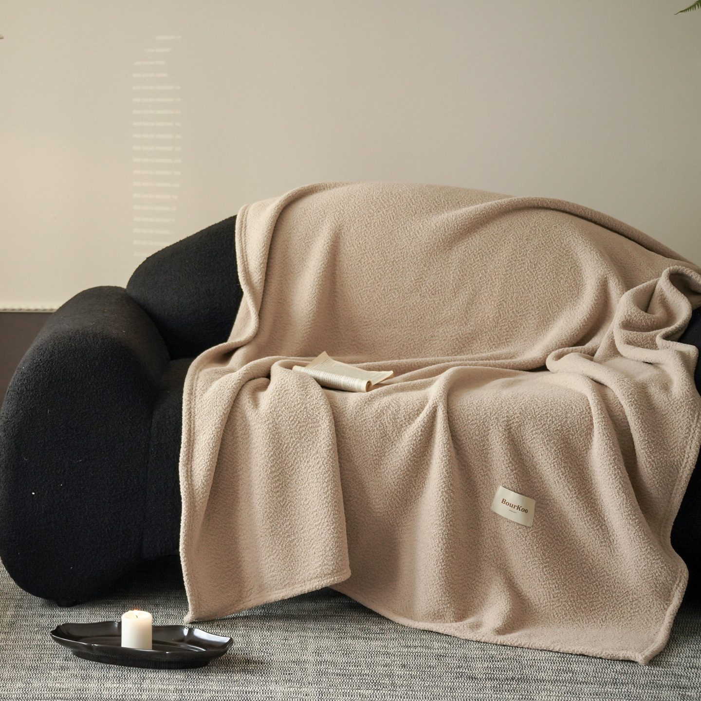 小井家冬季简约牛奶绒毯子珊瑚绒沙发盖毯办公室午睡毛毯加厚保暖