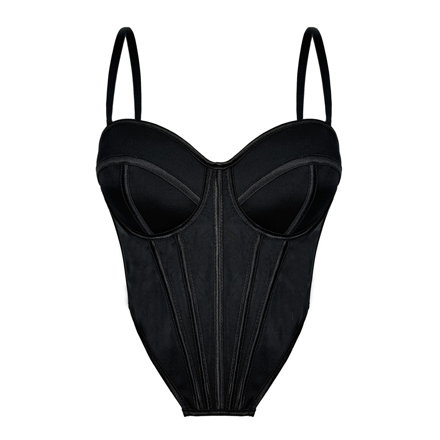 不规则下摆外穿鱼骨胸衣背心吊带抹胸短款上衣内搭打底性感辣妹夏