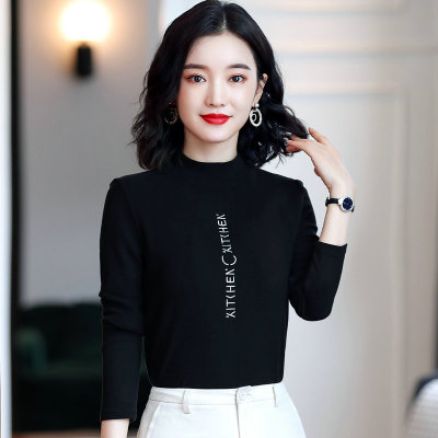 半高领磨毛打底长袖2025加厚