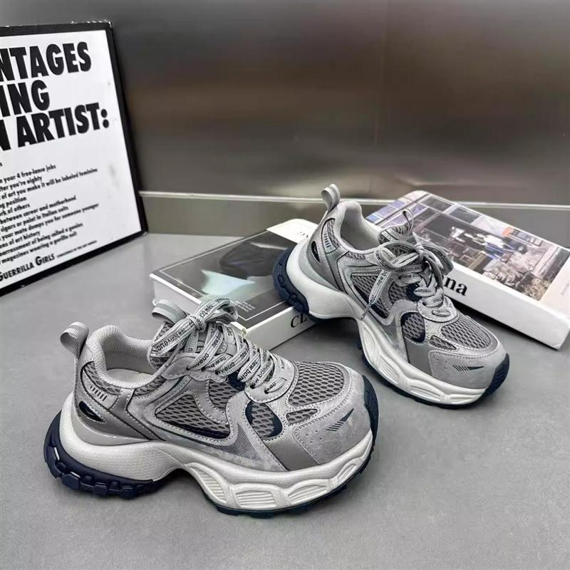 老爹鞋女2025新款秋季真皮厚底超轻软底时尚休闲运动鞋子ins潮鞋