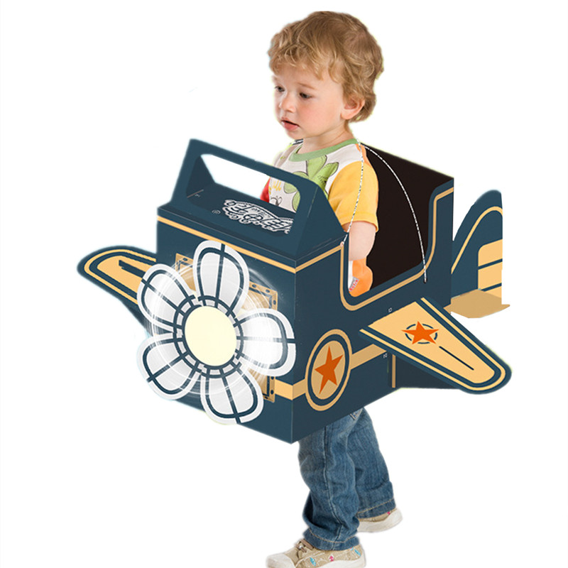 纸箱穿戴飞机抖音自制玩具套头直升机坦克纸盒diy手工纸皮表演服