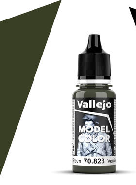 Vallejo西班牙AV70823/095德消光绿水性环保模型漆手涂基础通用