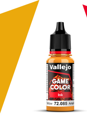 Vallejo西班牙AV72085/111黄色墨水INK水性模型漆手涂GAME游戏色