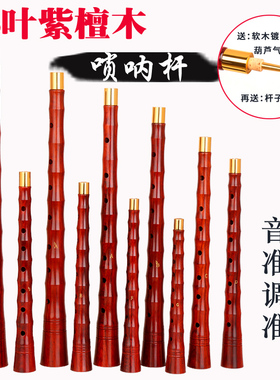 专业演奏级小叶紫檀唢呐杆紫檀唢呐杆子C调D调降B调紫檀唢呐杆