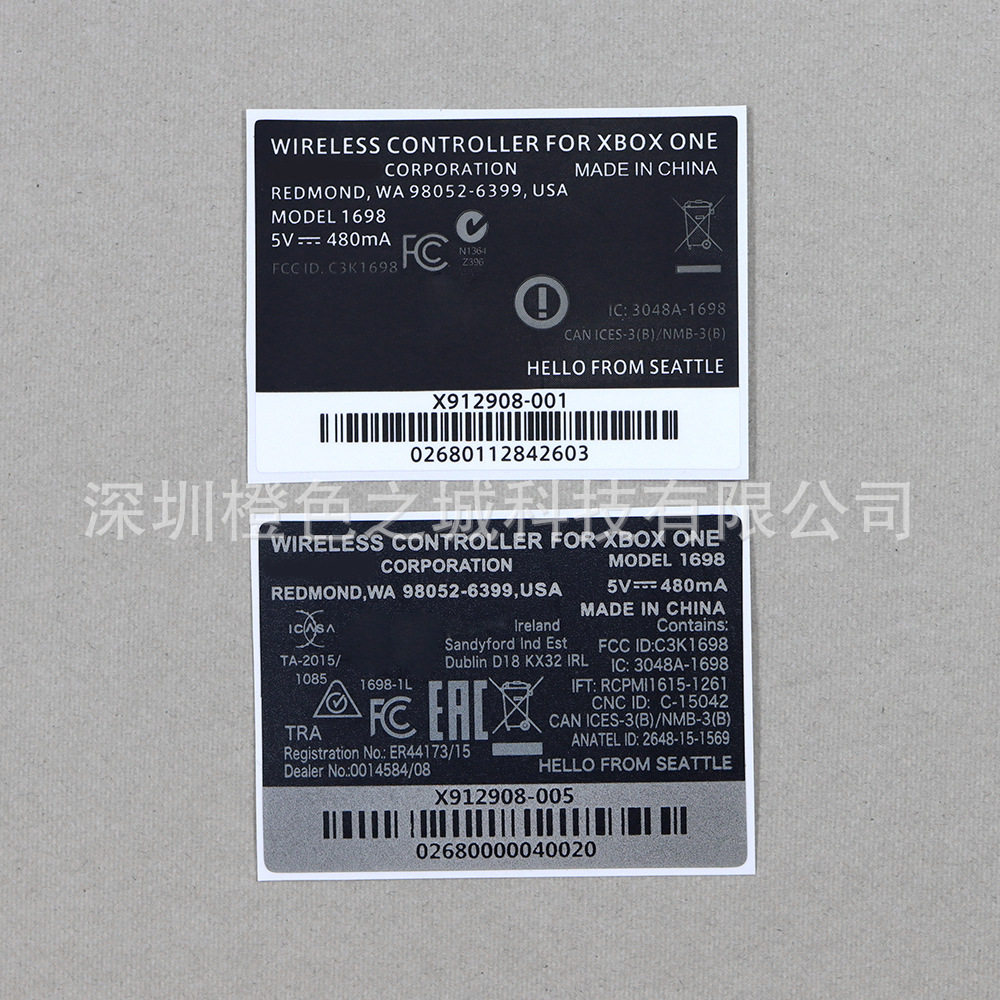 适用XBOXONE Elite 精英版手柄标签贴纸 xboxone 精英手柄标签