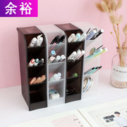hộp trang điểm mini Yu Yu [Cửa hàng bách hóa Yu Yu] xiên hộp đựng bút lưu trữ thời trang sáng tạo Bắc Âu trong suốt đa chức năng bút máy tính để bàn - Trang chủ hộp gỗ đựng đồ