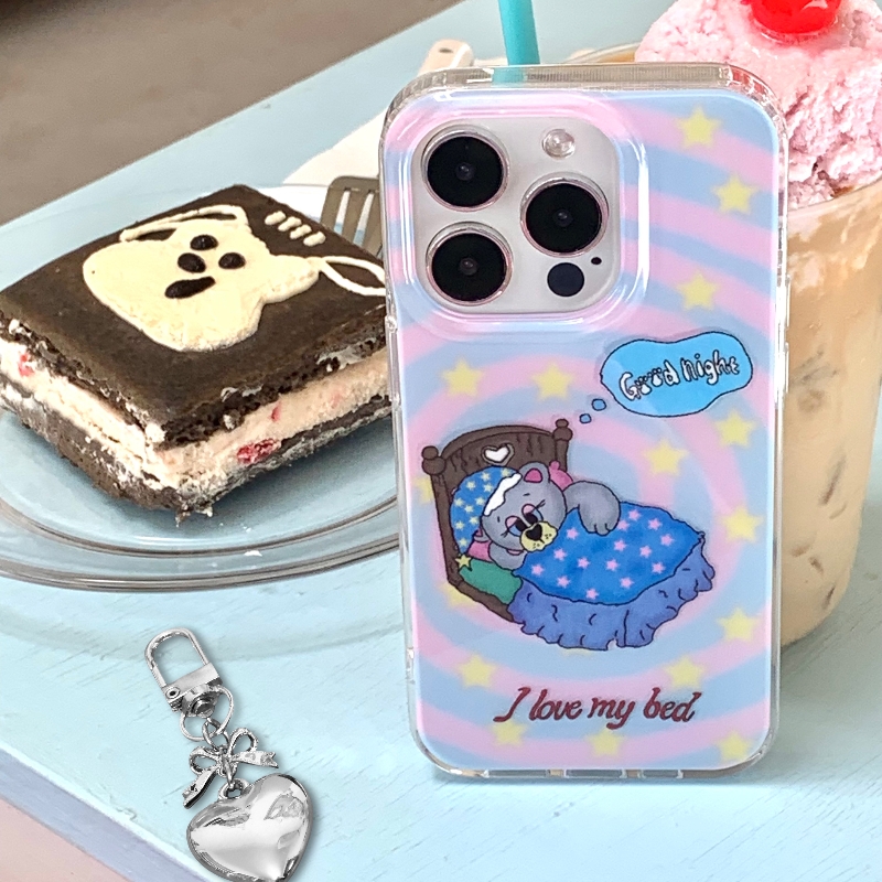 花椰子15双层小熊美式复古情侣