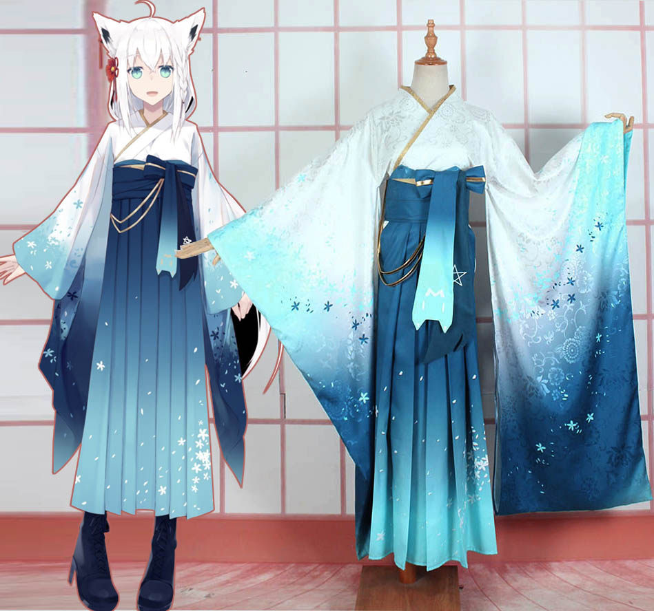 温泉漫漫一holo白上吹雪live和服二尺袖cos毕业女装，定制不能退